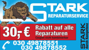 30,- € Rabatt auf alle Reparaturen Coupon von Stark Reparaturservice